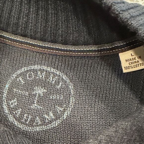 Men's Tommy Bahama Black Sweater Size Large 100% Cotton - Picture 2 of 5